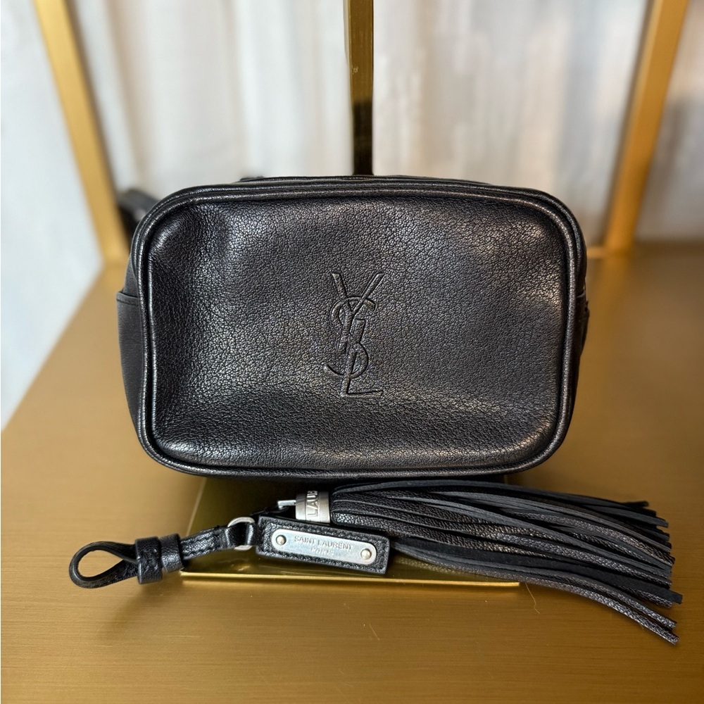 Yves Saint Laurent Black Leather Belt Bag